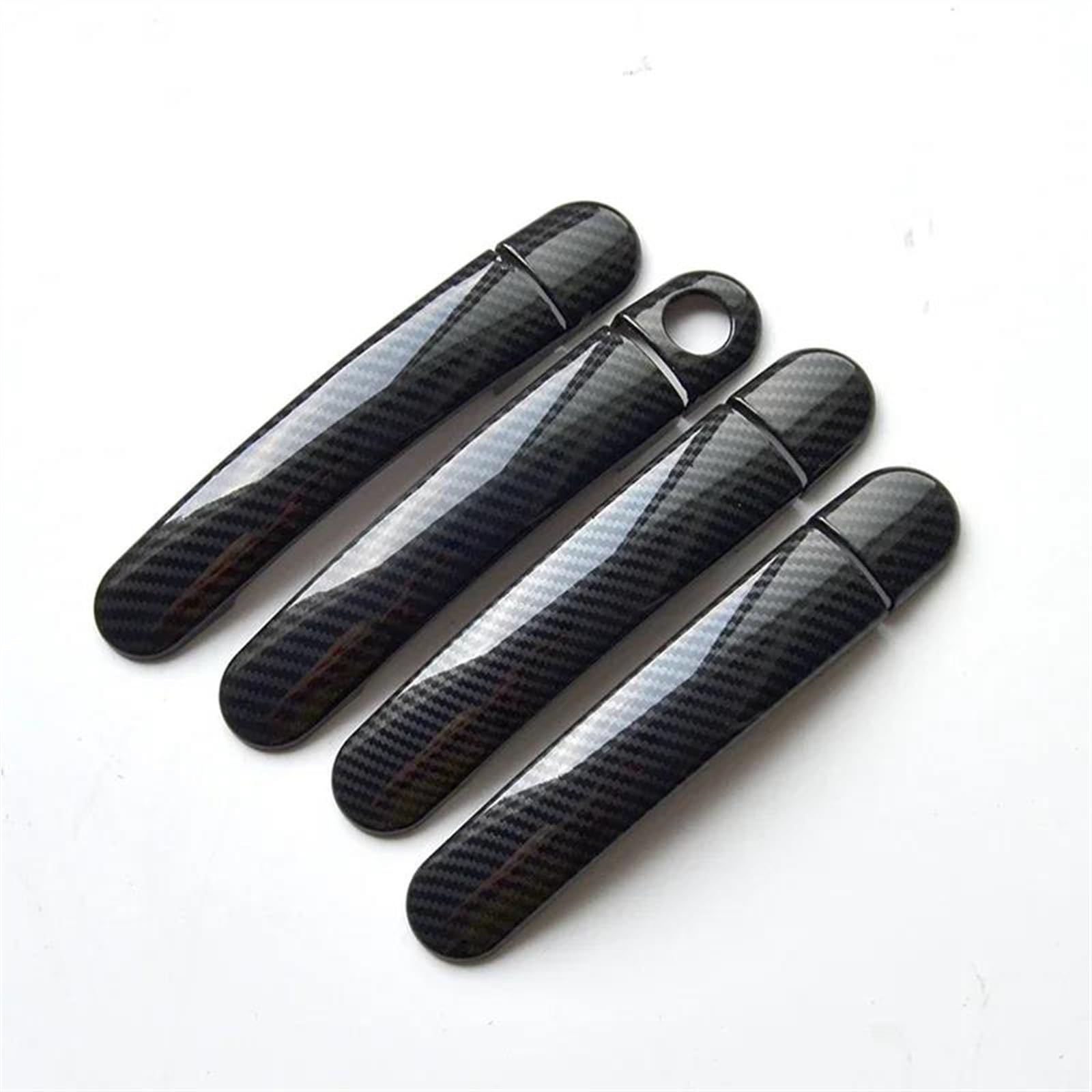 Kjhopy A Chrome Carbon Fiber Car Door Handle Covers Styling Stickers For Polo Mk4 Mk5 6R Uto Ccessories Exterior Door Handle(A)