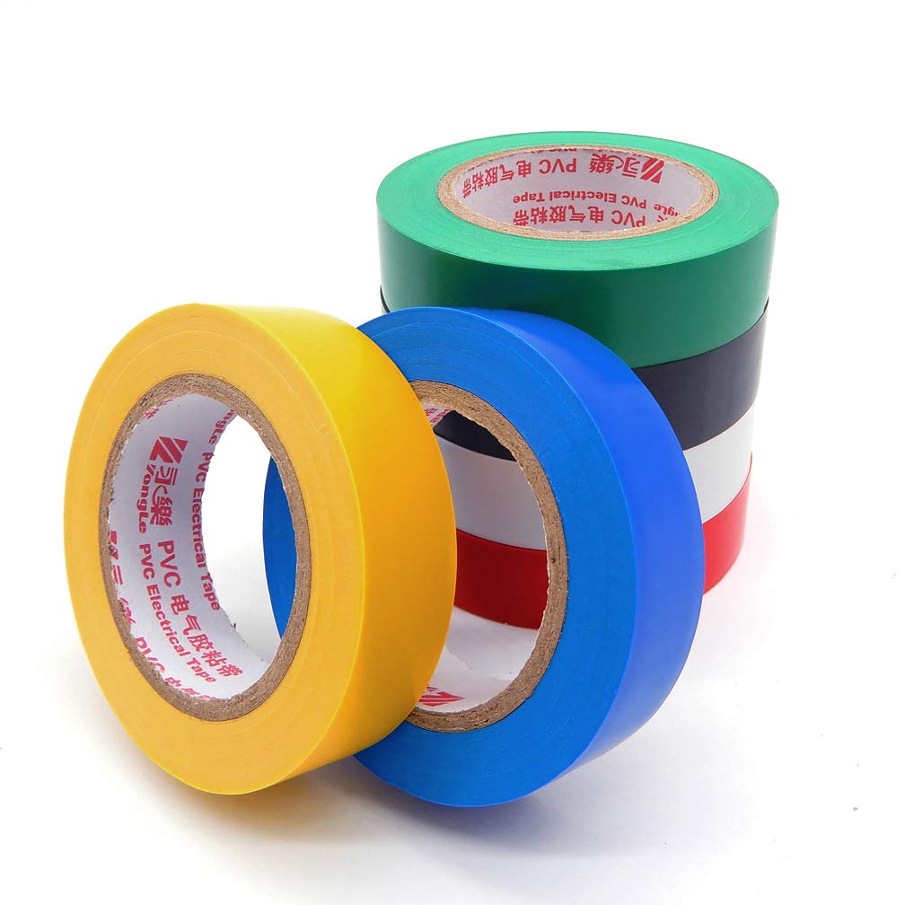 Isolatie Tape 6 Pack Gemengde Kleur 17mm x 9 m Elektrische Tape PVC Tape Zelfklevende Gaffer Tape door ALBOYI