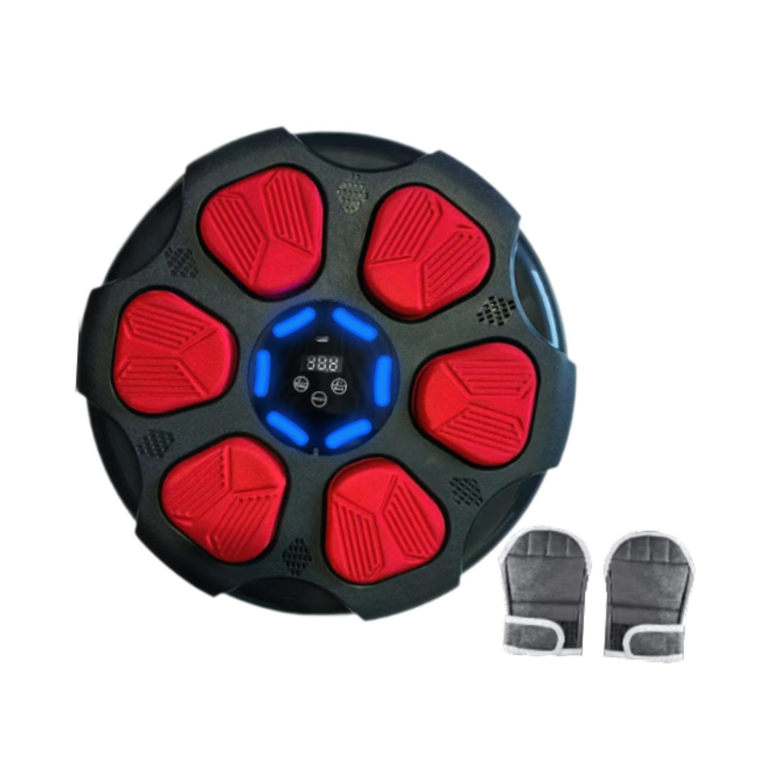 Music Boxing Machine Electronic Boxing Wall Target for Karate Fitness Indoor Red Black Has Gloves-image-31
