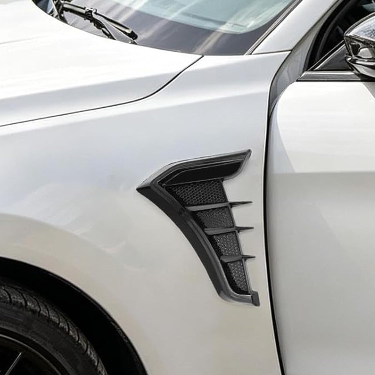 DATONGERGOUZI 2 Pcs Car Side Vent Trim for Audi A5 Avant (B10) 2024-, Fender Air Intake Accent, Glossy Black Wing Spoiler Sticker