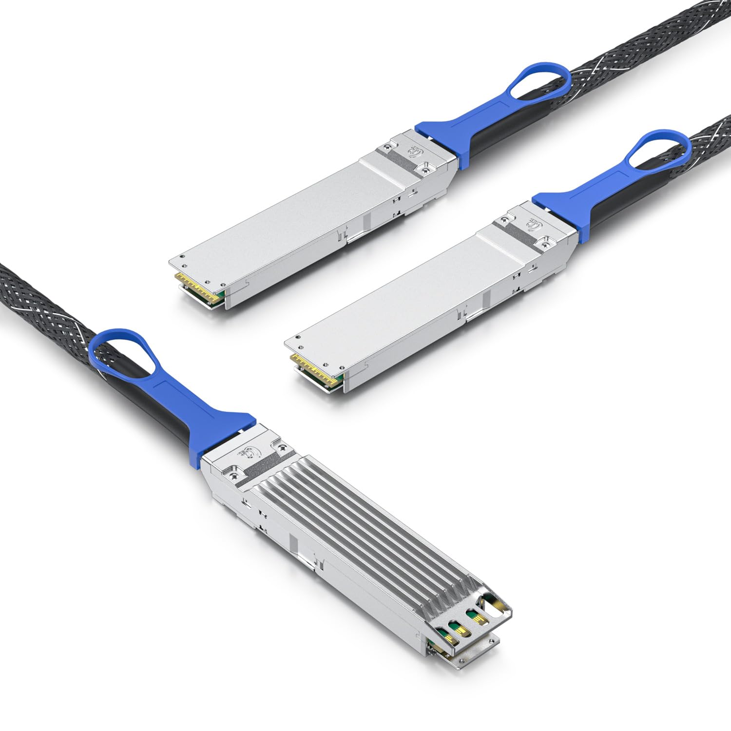 10Gtek 800Gb/s OSFP DAC Compatible for NVIDIA MCP7Y00-N001, 8-Channel OSFP Fin-top Breakout to 2x400G Flat-top Cable, NDR Infiniband and Ethernet Solutions-image-5