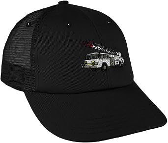 Custom Snapback Baseball Cap Firefighter Truck Hook and Ladder Sewed Cotton