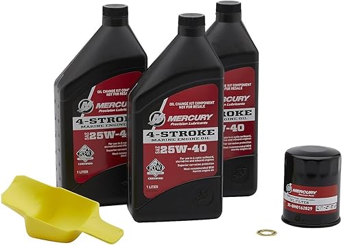Mercury Kit de cambio y filtro de aceite OEM 40-50-60hp Fueraborda de cuatro tiempos 8M0081916