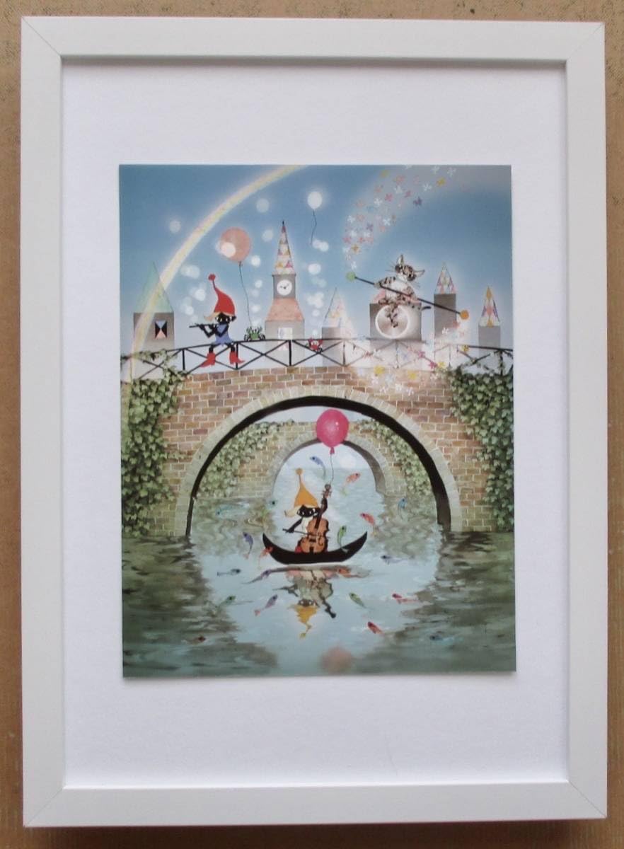 #藤城清治「本当の雨があがったら音楽の雨を降らせよう」レフグラフ 本人サイン入り 藤城清治「本当の雨があがったら音楽の雨を降らせよう」レフグラフ 本人