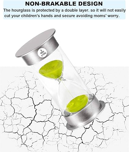Miniatura 2 de SuLiao Temporizador de Arena de 1 Minuto Reloj de Arena Reloj de Arena Verde Irrompible de 1 Min, Reloj de Arena Grande de Un Minuto, Reloj de Arena
