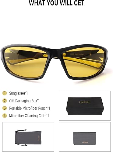 Miniatura 7 de Gafas de visión nocturna para hombres y mujeres, gafas de conducción, reducen el deslumbramiento, mejoran la visión, gafas de sol polarizadas HD