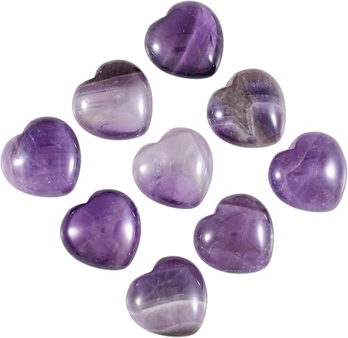 Miniatura 9 de Rockcloud - Juego de 4 piedras de cristal curativo en forma de corazón, piedra de bolsillo reiki pulida a mano, para equilibrio de chakras, cuarzo