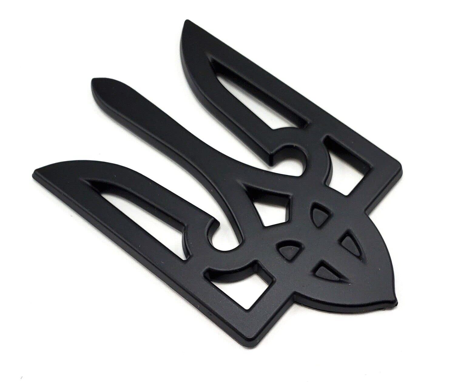 Czarny Tryzub ukraiński trójząb samochód emblemat 3D naklejka automatyczna naklejka naklejka symbol Ukrainy 8,9 cm wysokości