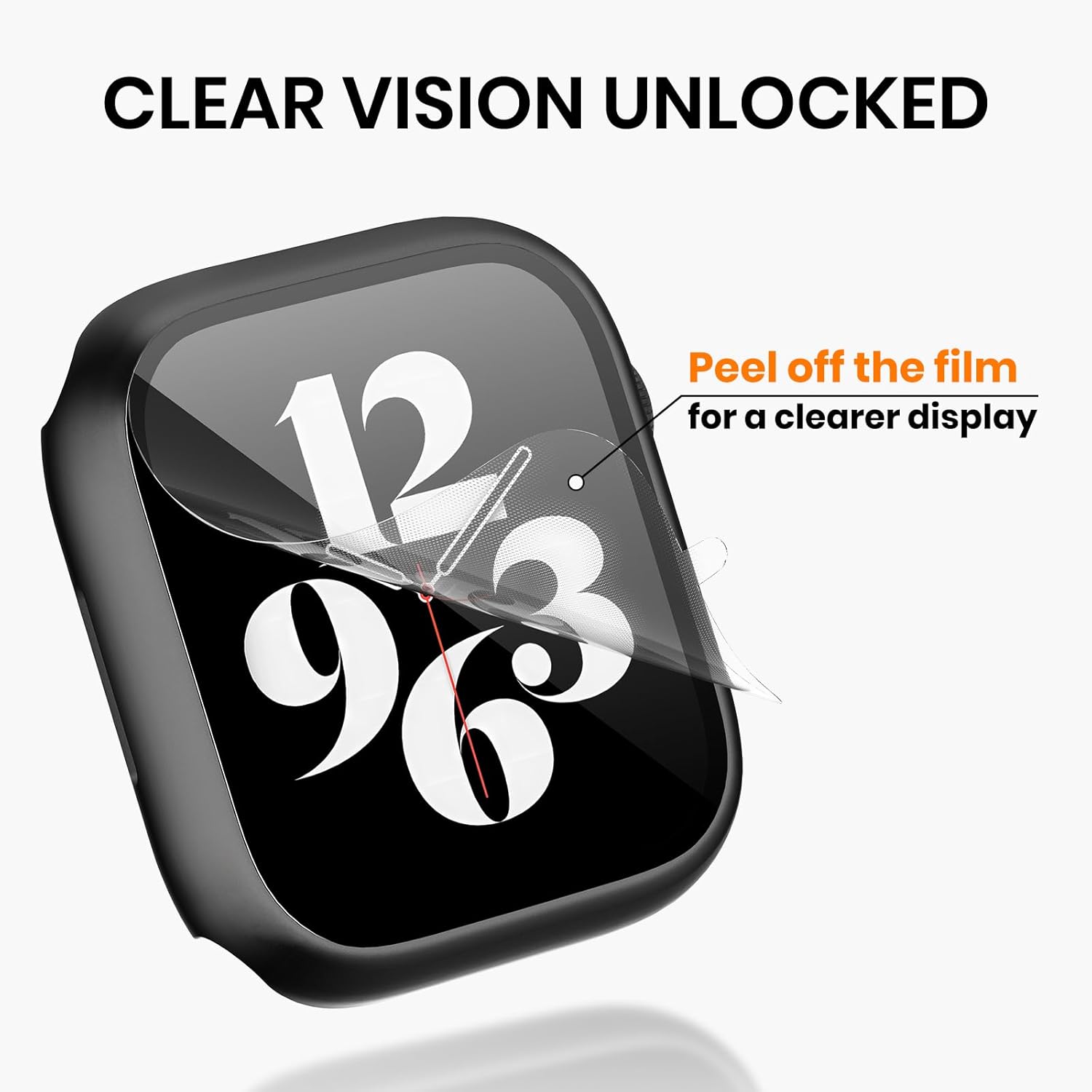 amBand Waterproof Case with Band & Screen Protector for Apple Watch Series 9/8/7 45mm, Tempered Glass Face Cover, Rugged Shockproof Bumper, Lightweight & Comfortable Strap for Men - Image 8