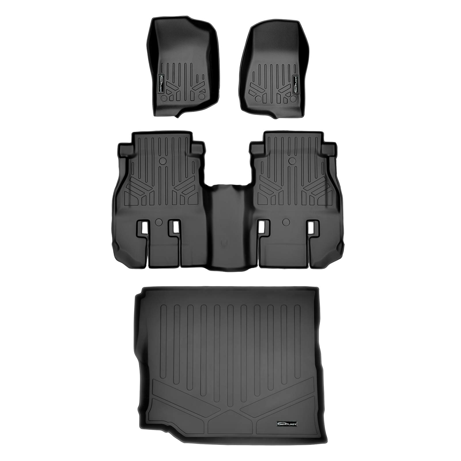 Photo 1 of *TRUNK PIECE ONLY* SMARTLINER All Weather Custom Fit 2 Row Floor Mats & Cargo Liner Set Compatible with 2021 Jeep Wrangler Rubicon 392