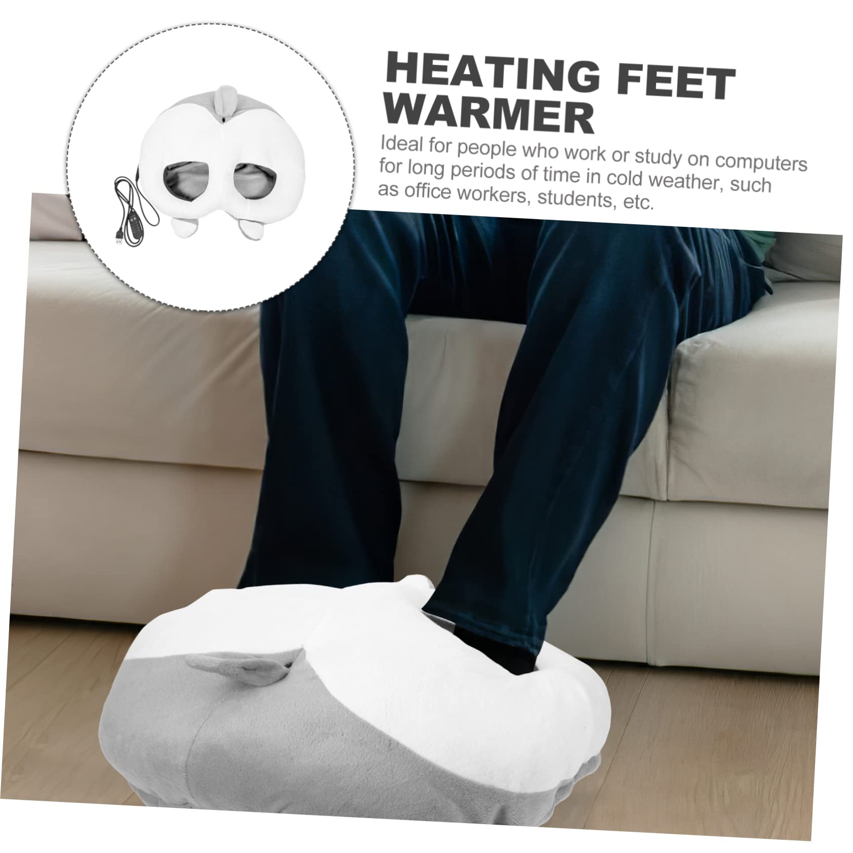 Scarpe calde elettriche scaldapiedi in peluche morbide pantofole scaldini riscaldati scaldamani scaldapiedi usb scarpe riscaldanti riscaldatore di peluche USB più caldo Grey