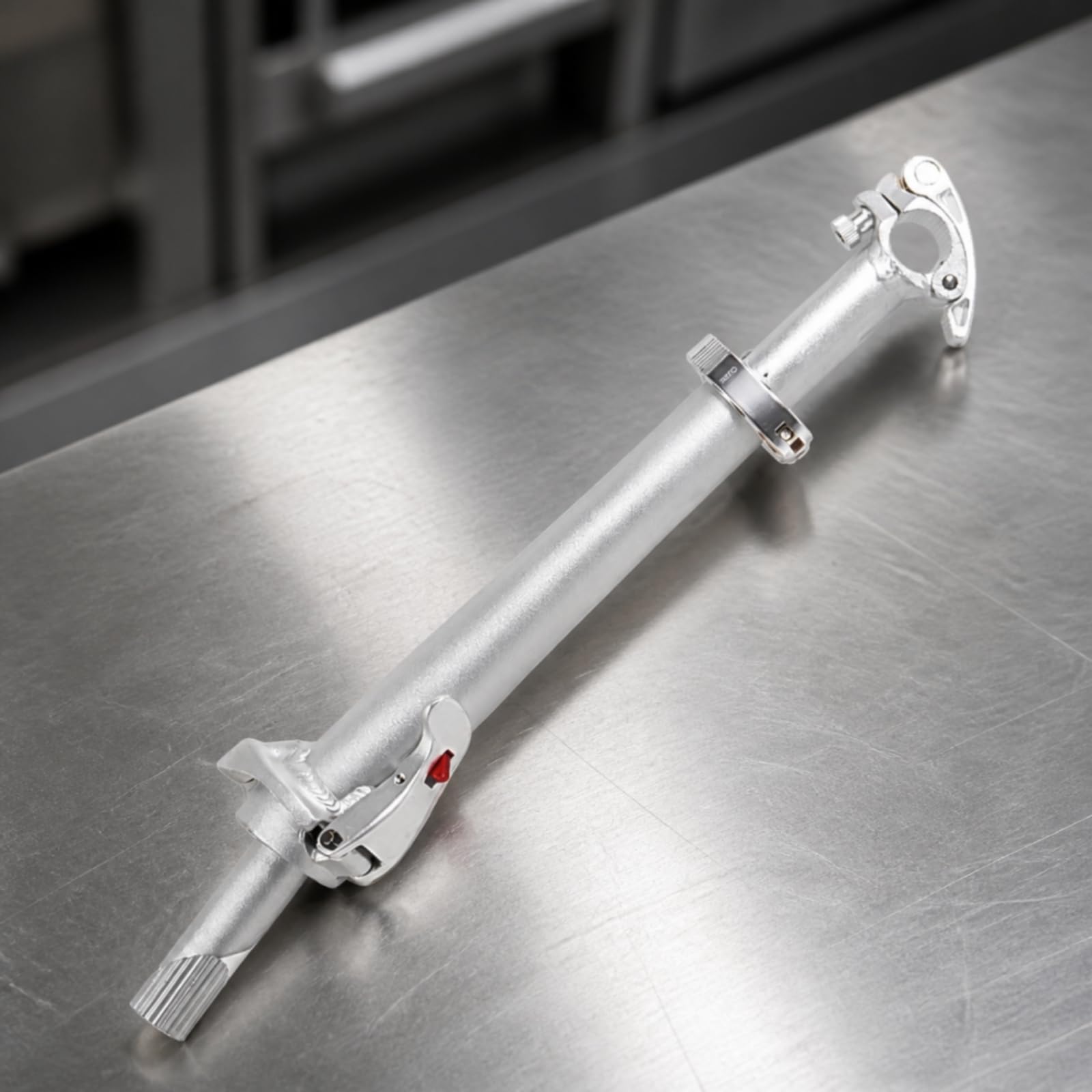 Fahrradlenker Vorbau aus Aluminiumlegierung mit Sicherheitsverriegelung Und Klappbarem Design für Einfache Handhabung Und Stabilen Halt für Und Berufsverkehr, Schwarz, Linksgezahnter