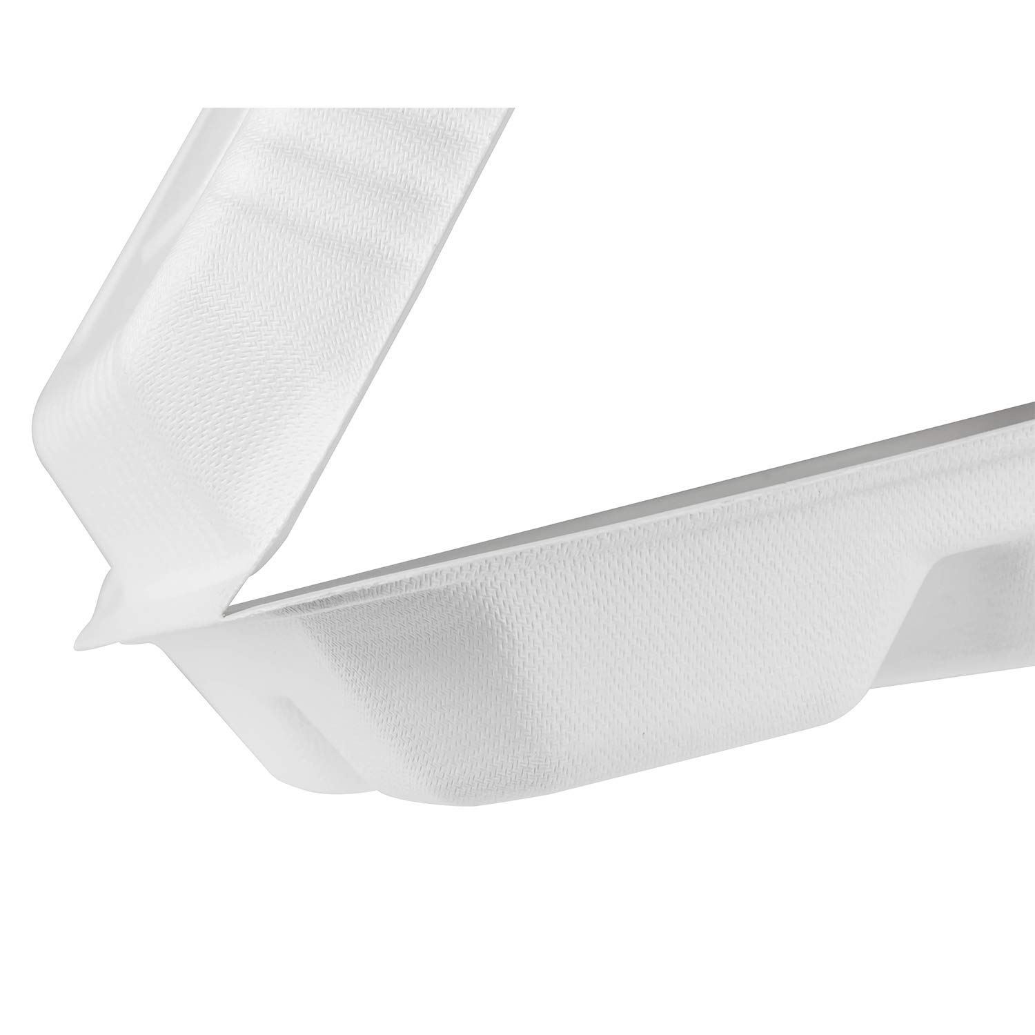 KARAT EARTH Contenedores compostables de bagazo con bisagras de 9 x 9 pulgadas, sin PFAS, 3 compartimentos, KE-BHC99-3CFF - 200 unidades