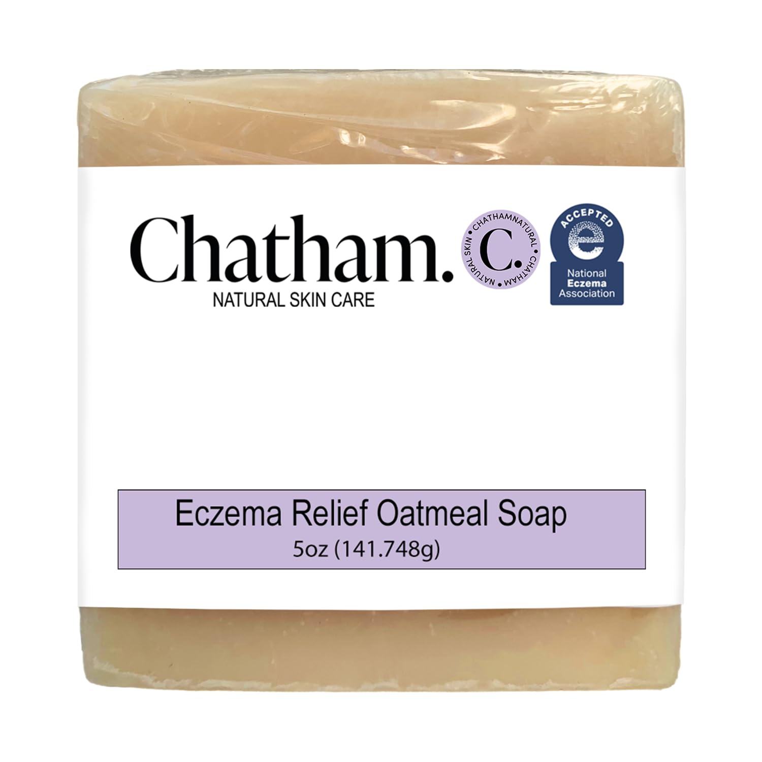 Chatham Natural Skin Care Eczema Relief Oatmeal Soap, Soothing oatmeal bath, treatment for eczema rosacea, psoriasis