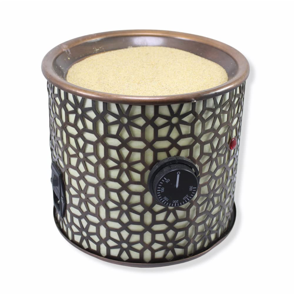 Authentic Turkish Electric Hot Sand Medium Coffee Maker Heater Machine ماكينة تسخين قهوة وسط تقليدية نحاس تركي أصلي كهربائية ذات رمل ساخن مع ضوء