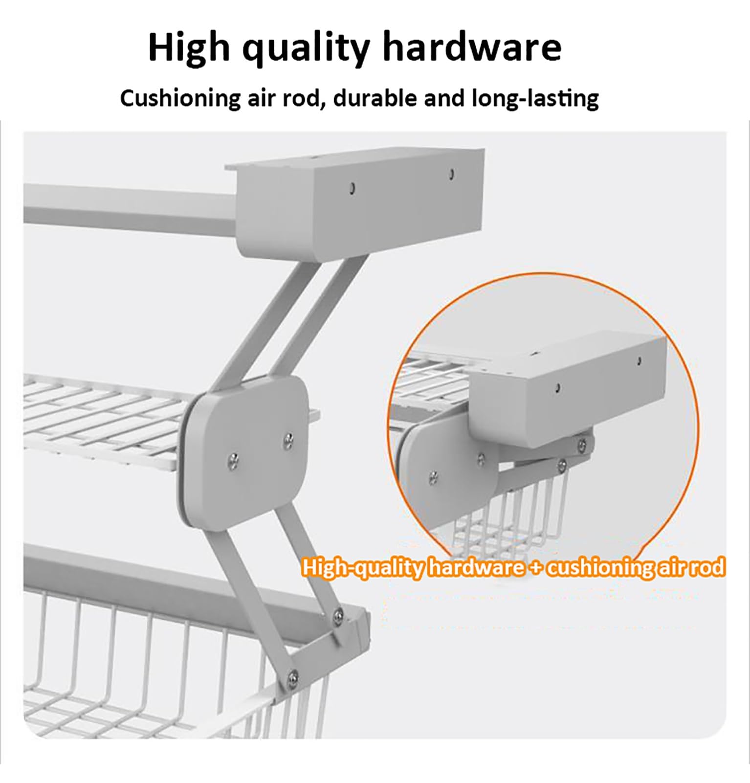 Especieros para Estante desplegable de 26,7 pulgadas,Organizador de gabinete con estante desplegable,Sistema de estante para platos retráctil,Pequeño gabinete montado en la pared para encima de l