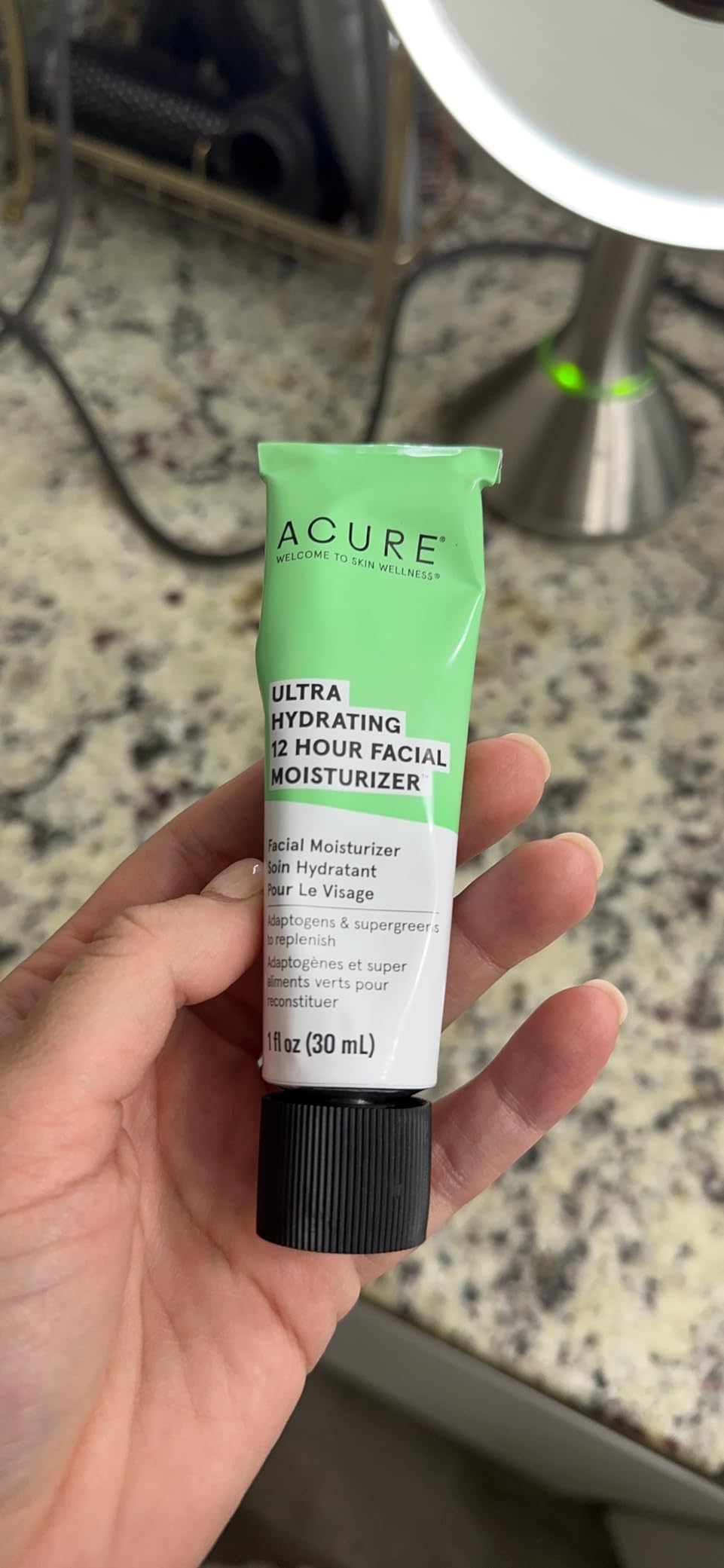 Acure Ultra Hydrating 12 Hour Facial Cream - Intense Face Moisturizer for Women & Men, Hydrating Lotion to Tone & Replenish Dry Skin with Ashwagandha, Holy Basil & Antioxidants, Vegan - 1.7 fl oz
