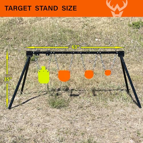 Image of Highwild Expandable AR500 Steel Targets System 1 /2 inch Thick Steel Shooting Targets with Stand and Extension Brackets, All Parts Replaceable Separately