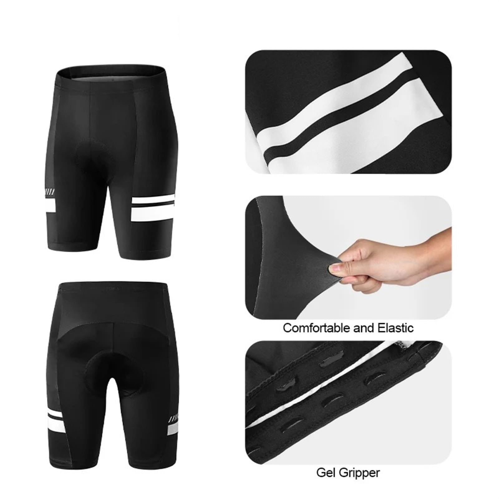 Fahrradhose Radlerhose for Herren, 3D-Gel-Polsterung, Rennrad-Shorts for Herren, schnelltrocknend, Radsport-Hose(XXXL)