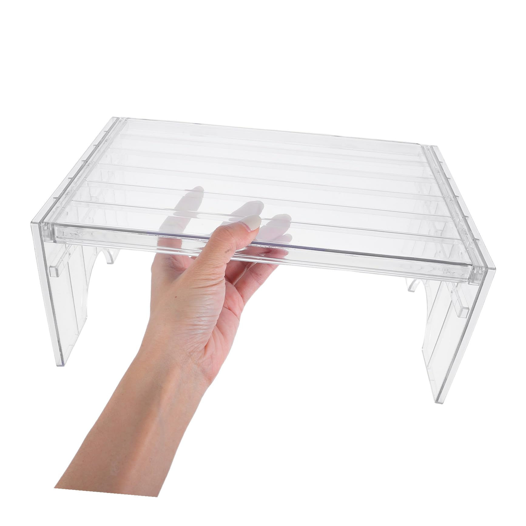 STOBAZA 2 Pièces Organisateur Étagère de Réfrigérateur Extensible en Pet Séparation des Aliments et Haute Capacité de Charge pour Rangement Congélateur et Garde-Manger