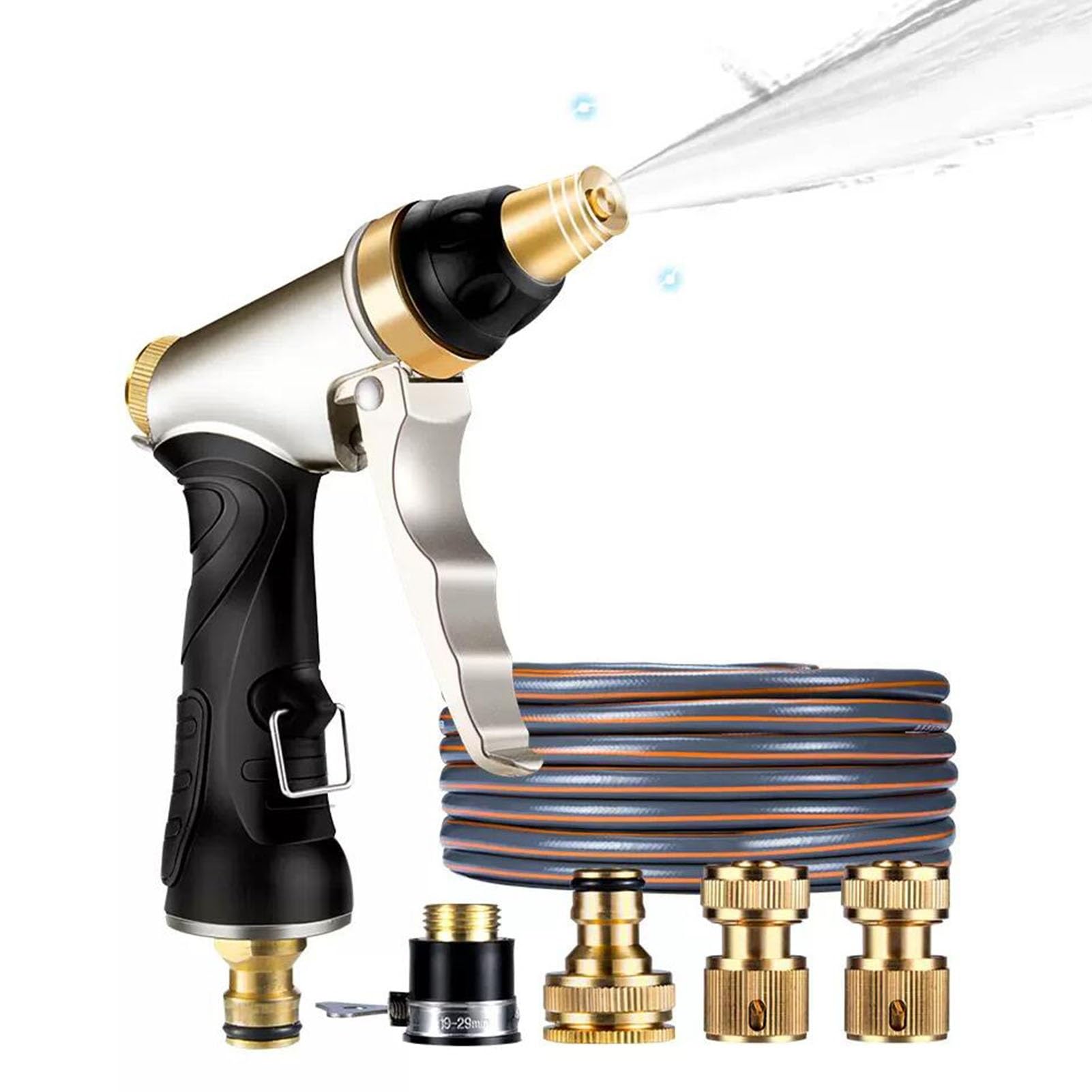 Tubo Flessibile da Giardino, Antipiega, 3 Strati, più Spessi, rinforzati, antideflagranti, Tubi dell'Acqua, connettore per Tubo Flessibile per irrigazione Standard (40 m)