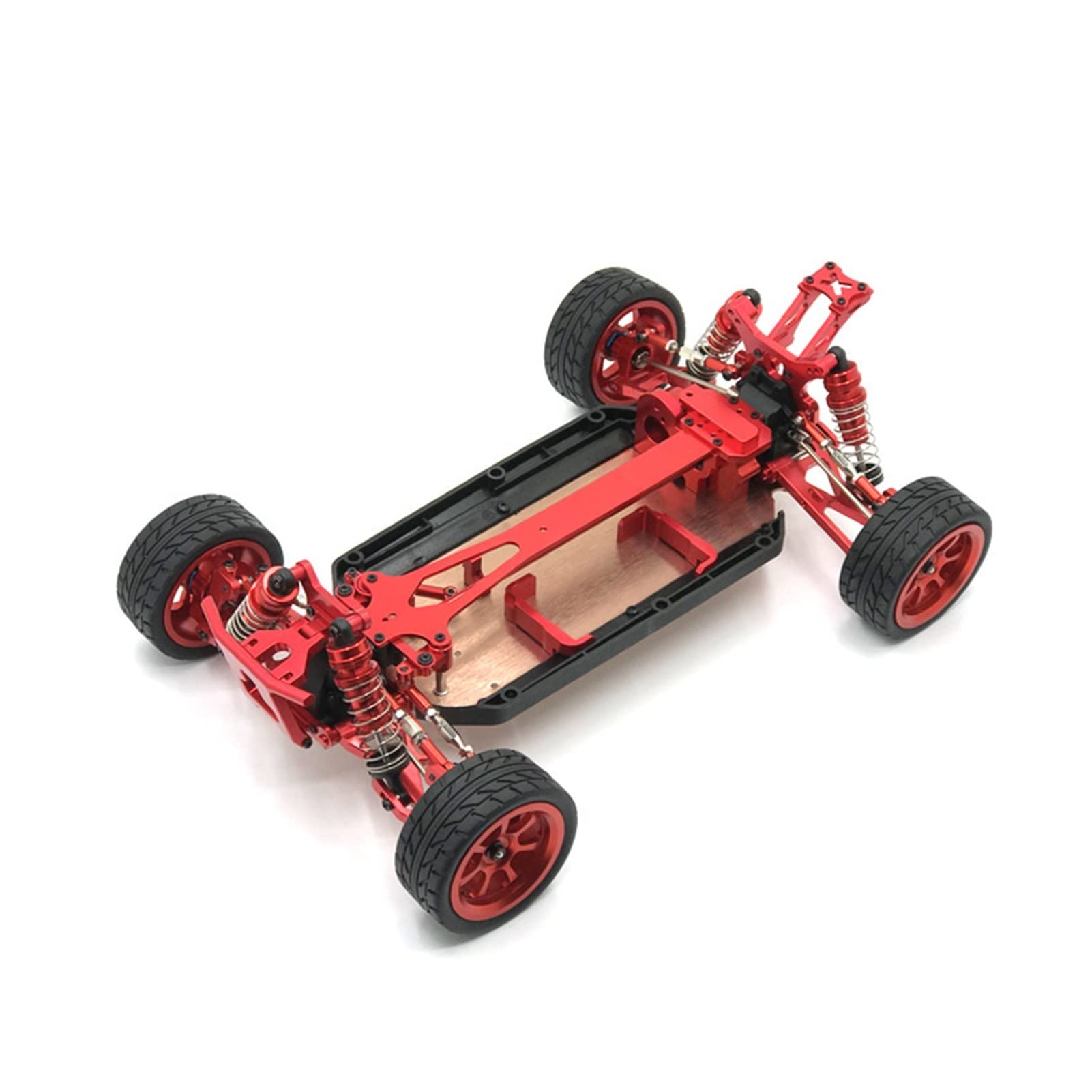 24 szt. Pełna aktualizacja części zamiennych Metal C, do siedzenia, wahacza kierownicy, centralny wał napędowy, do WLtoys, 1:14 144001 RC Car Zdalny amortyzator samochodowy(Gold)