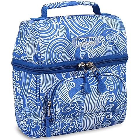 J World New York LB-03 Wave Corey Lunch Bag, Polyester Cover