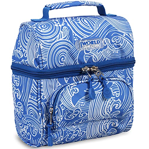 Image of J World Corey Kids Lunch Bag. Insulated Lunch-Box for Boys Girls, Wave