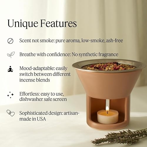 Vista 11 de SOUL SPACE Non-Toxic Incense Scent: Bliss Natural Alternative to Incense Sticks Vanilla, Opopanax, Cinnamon & Vetiver 100% All-Natural