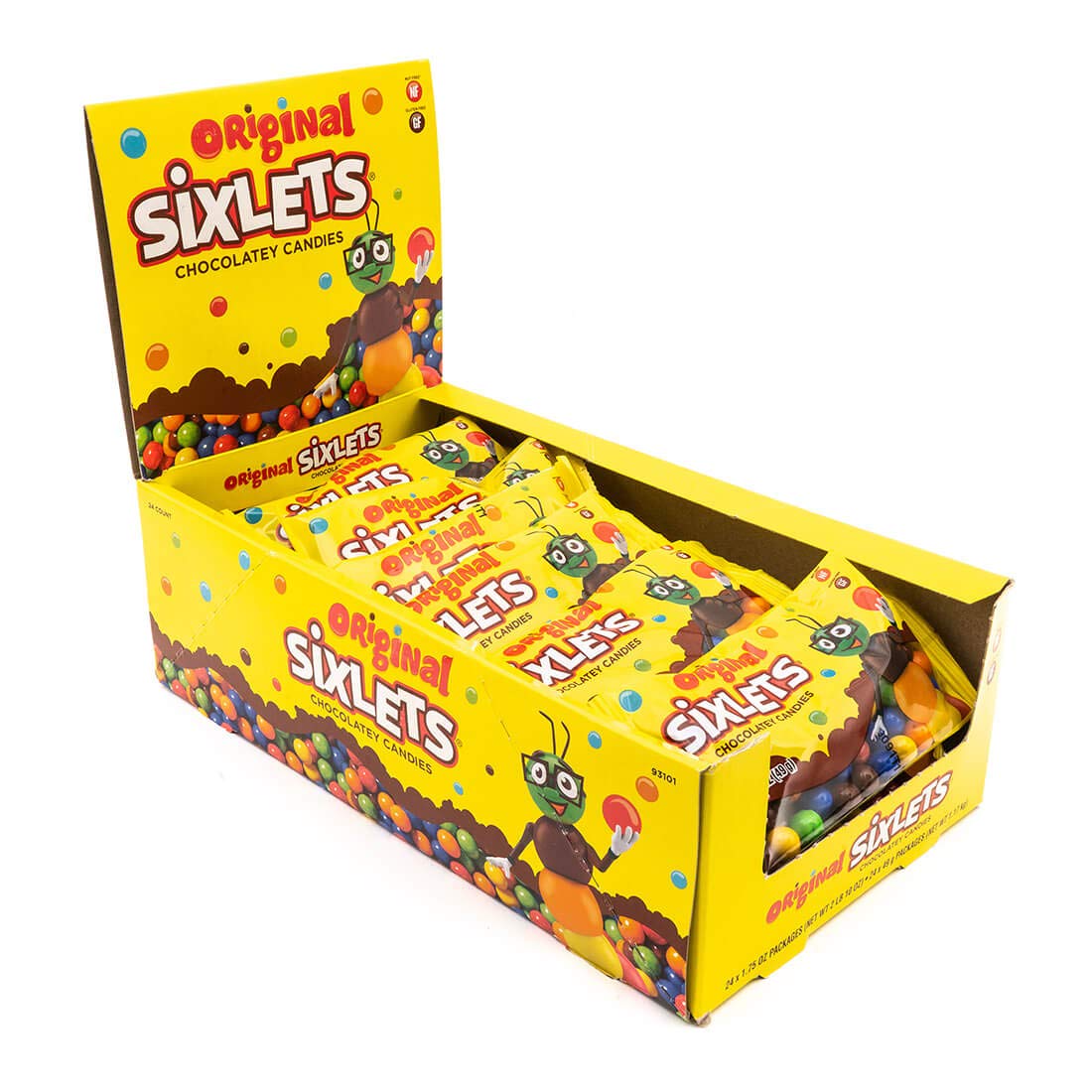 Original Sixlets Chocolate Candy Twelve Ball Tube Display Box