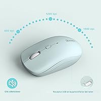 Vista 8 de Combo de teclado y mouse inalámbricos, teclado inalámbrico de tamaño completo y mouse DPI ajustable, receptor USB de 2.4 GHz, teclado y mouse