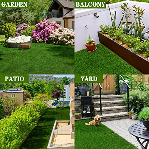 Ayoha Artificial Turf 4' X 6' With Drainage, 1.38 Inch Realistic Fake Grass Rug Indoor Outdoor Lawn Landscape For Garden, Balcony, Patio, Synthetic Grass Mat For Dogs, Customized #TOP7