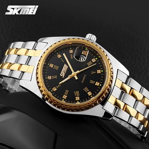 Miniatura 3 de SKMEI Watches for Couples Men and Women His and Hers Pair Watch Set Husband Wife Valentines Matching Wedding Gifts Classic Stainless Luxry Business