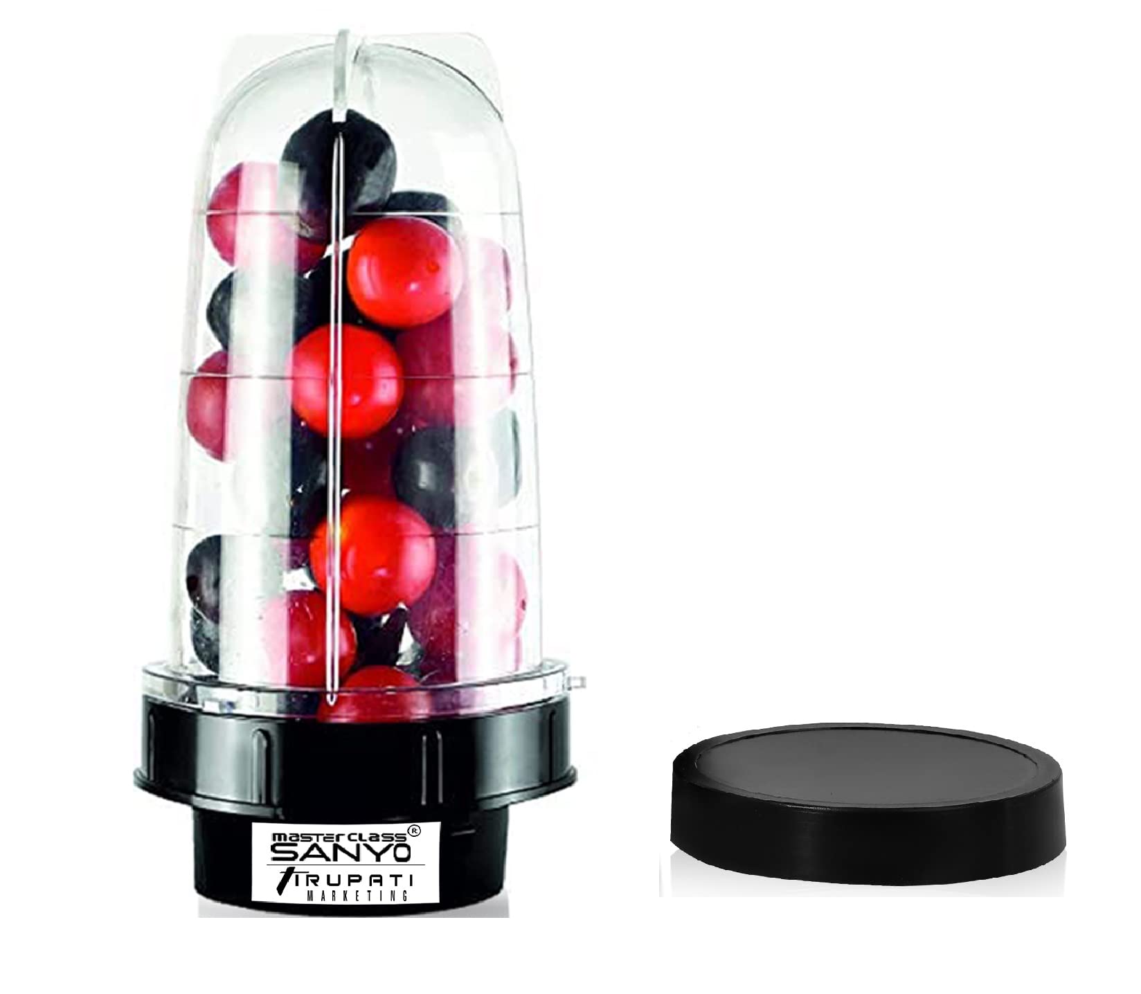 Super Bullet Jar for Mixer Grinder Large Set of 1 (530 ML) ABS Transparent Plastic Mixer Juicer Jar (550 ml)-image-34