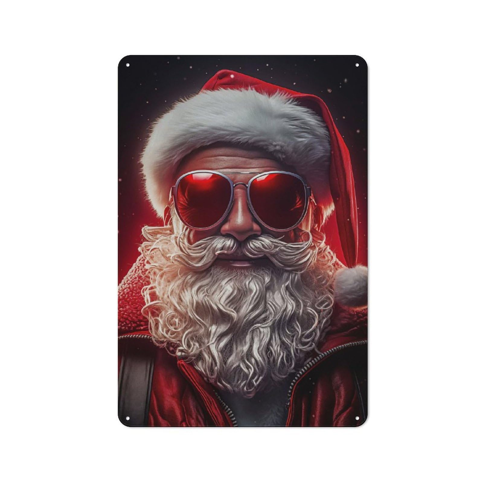 Vintage The Mighty Santa Claus Vintage Tin Sign 30x20cm, Cafe Wall Decor for Bakery, Diner, Cafe Or Family Room