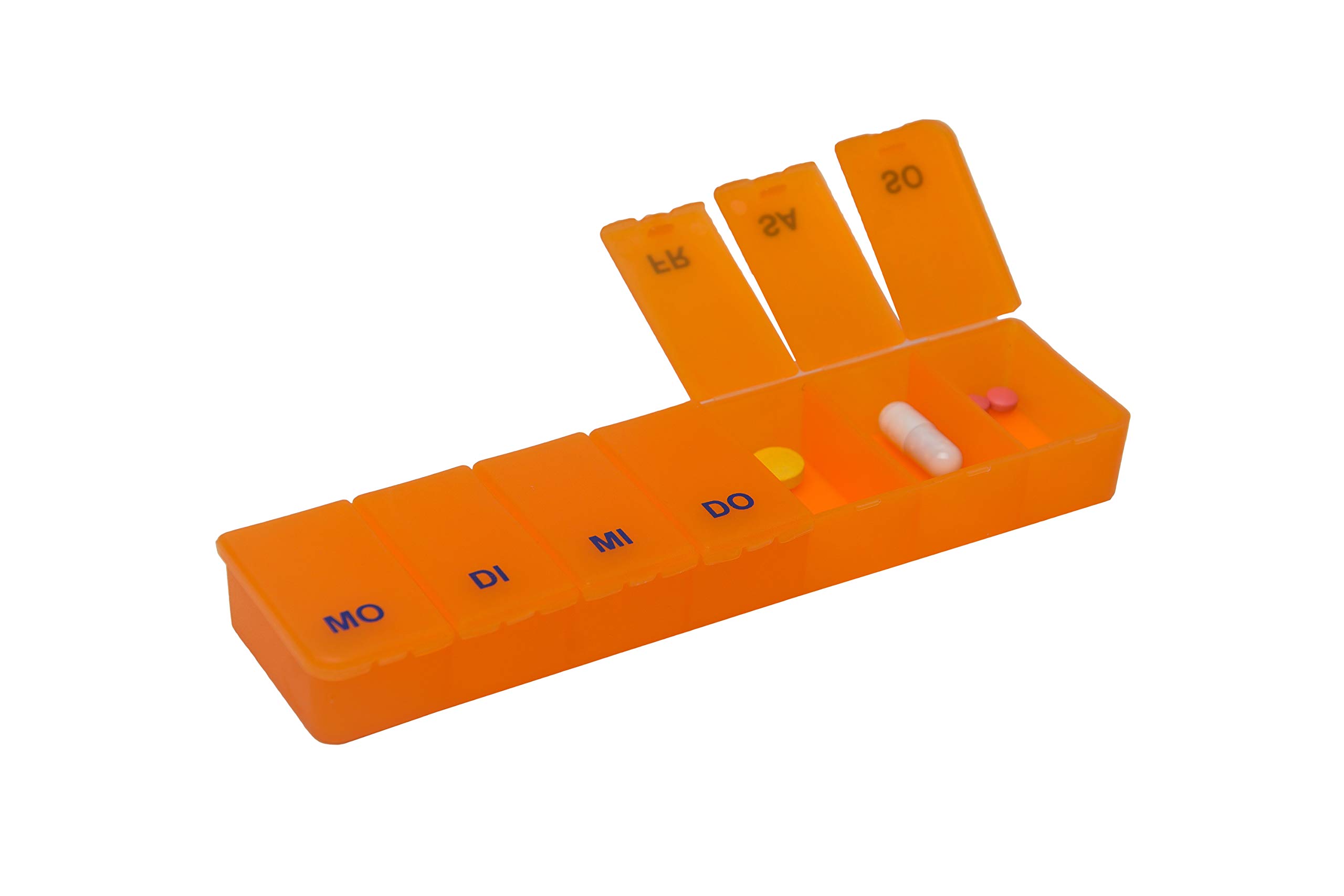 Rund Medikamentenbox,Pillendose Tragbare,Tragbare 7 Tage Pillendose