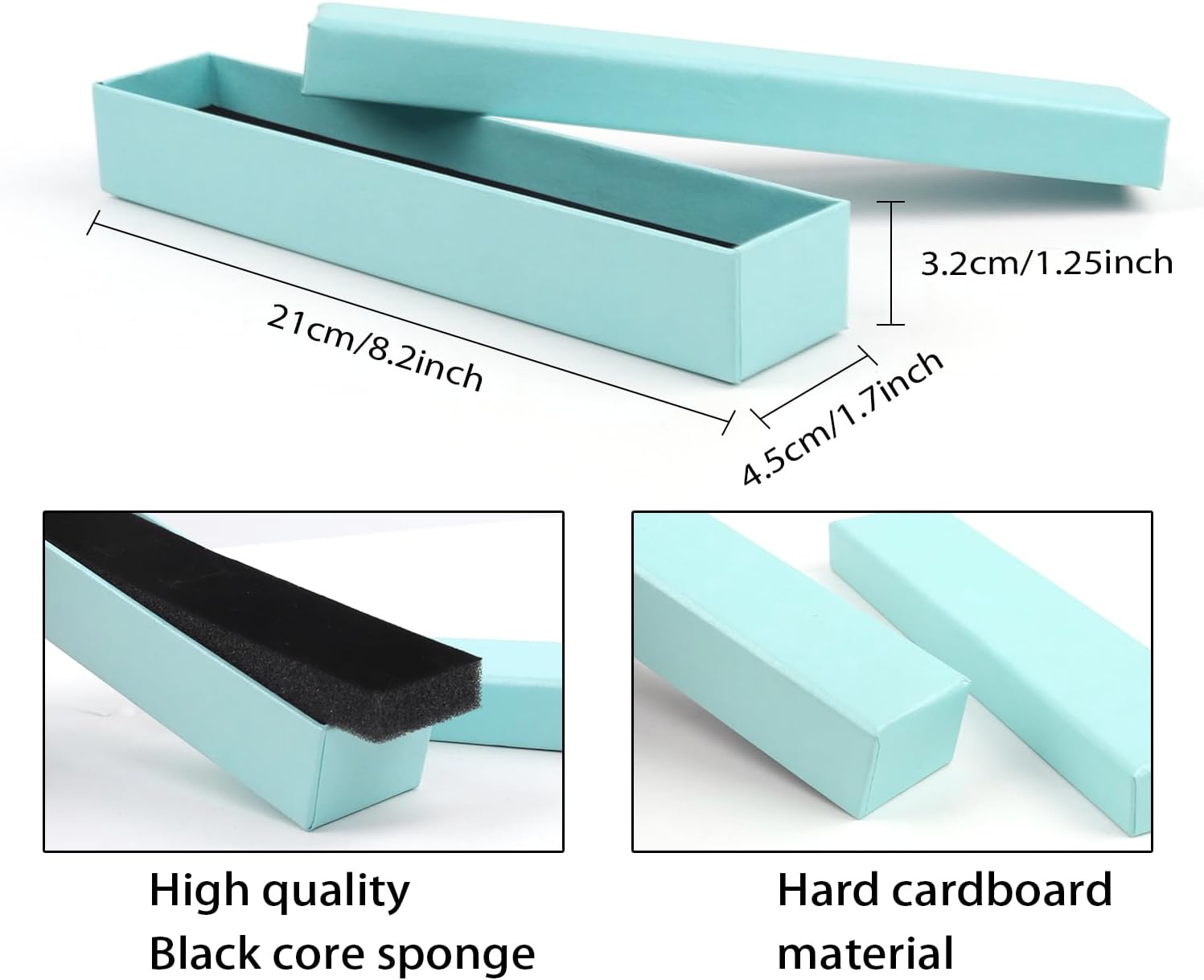 Rocutus Jewelry Gift Boxes Necklace Earring Ring Box Gift Box,12 Pack Jewelry Gift Boxes Necklace Gift Boxes Cotton Filled Cardboard Paper Jewelry Box Gift Cases for Wedding, Engagement (Blue) - Image 2