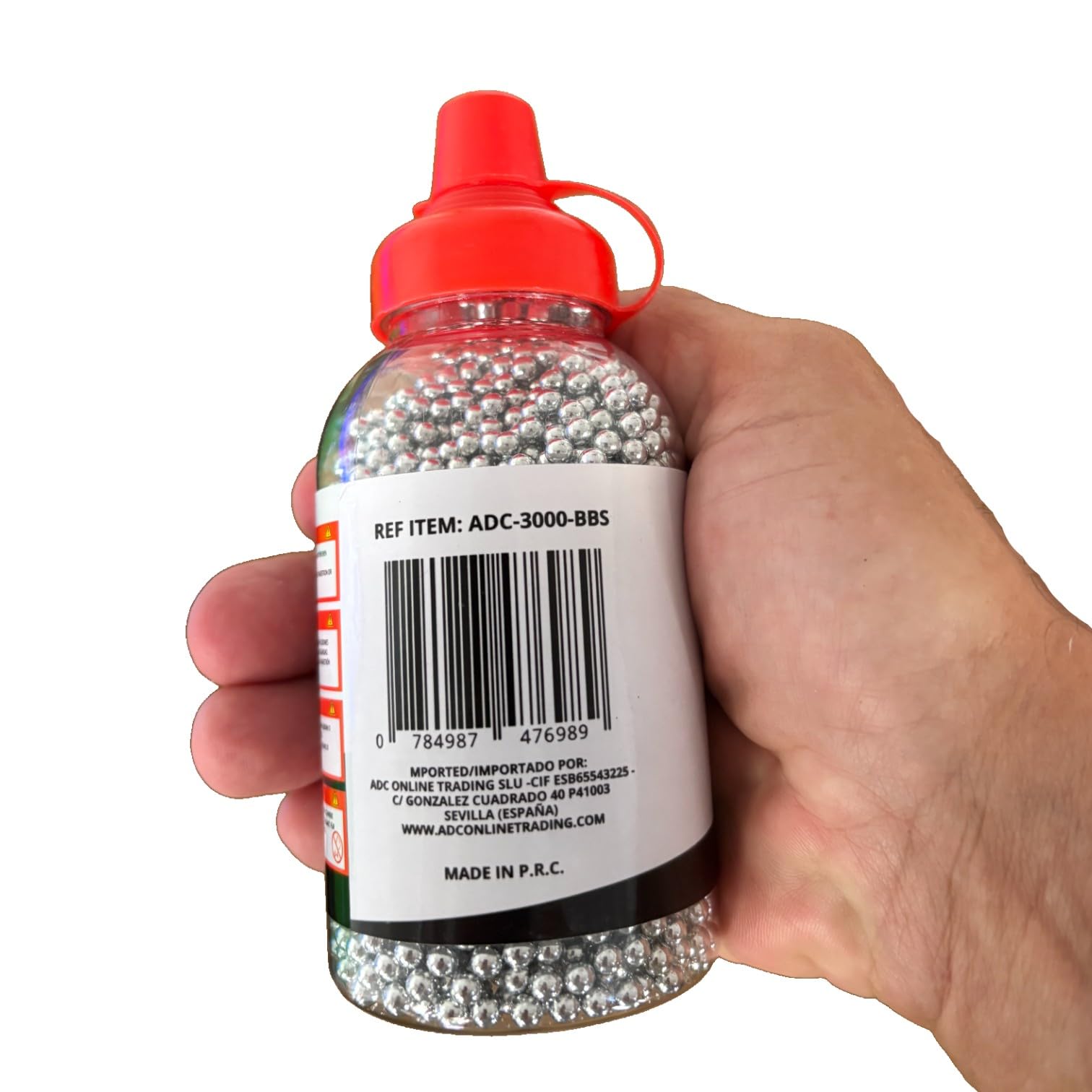 3000 unità - Sfere in acciaio, calibro 4,5 - per pistole ad aria compressa CO2 4,5 mm BBS, calibro 4,5 mm. Flacone da 3000 unità di acciaio.