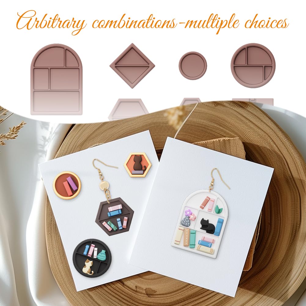 ORIGACH 13 Pcs Mini Bookshelf Polymer Clay Cutters - Image 4