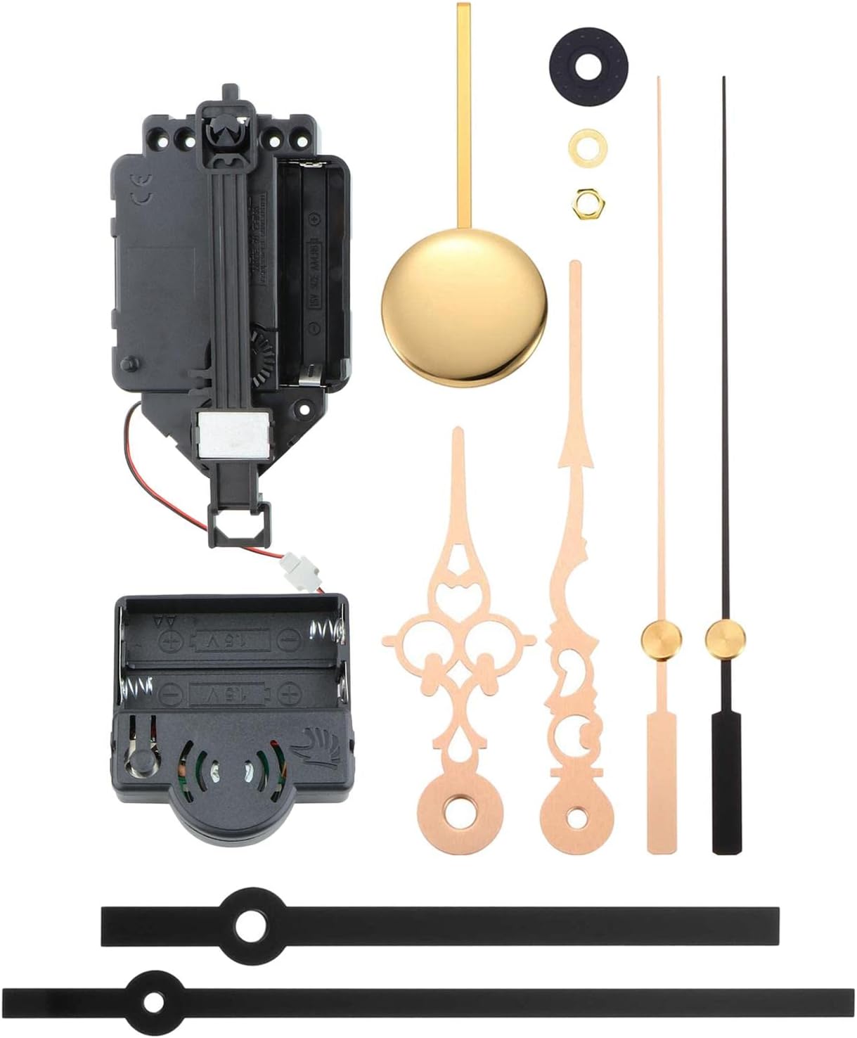 Pendulum Clock Movement Kits Replacement Kits Long Shaft w/Hands & Pendulum
