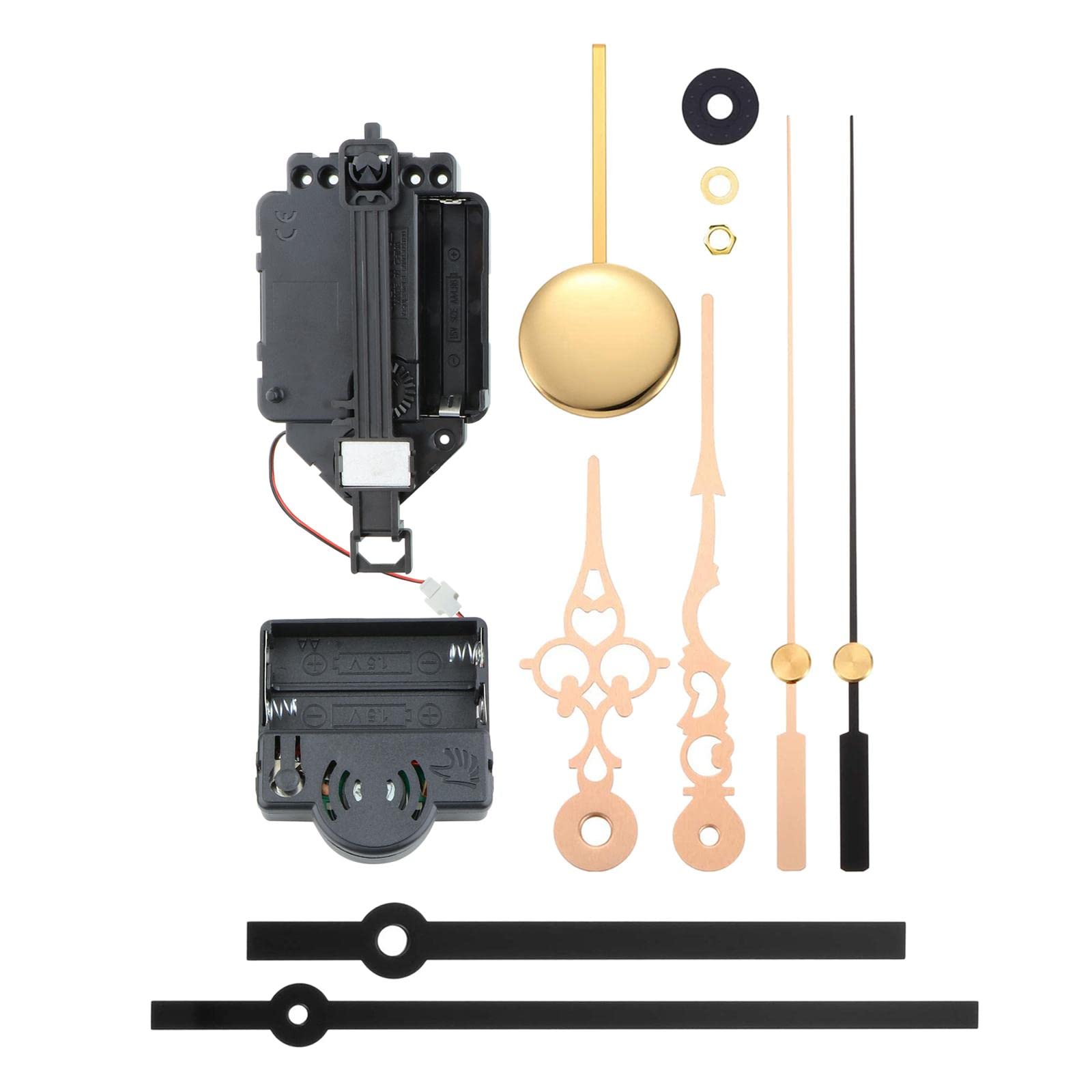 Pendulum Clock Movement Kits Replacement Kits Long Shaft w/Hands & Pendulum-image-7