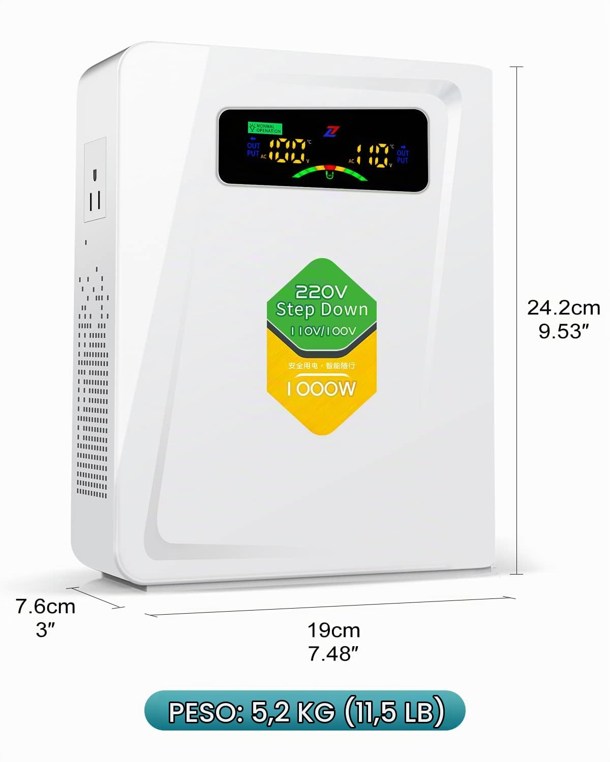 ZHENGXI ELECTRIC Trasformatore 220v 110v, 1000VA convertitore step down da 220V a 110V