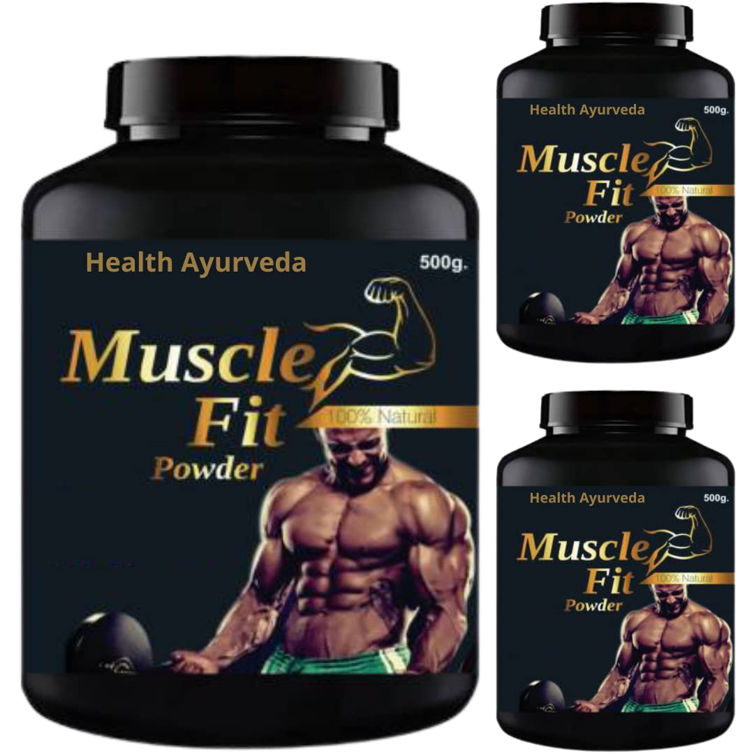 Muscle Fit Body Increase Muscles Stamina Power Body Weight Gain Supplement (Flavor Butterscotch) Pack of 3-picture-48