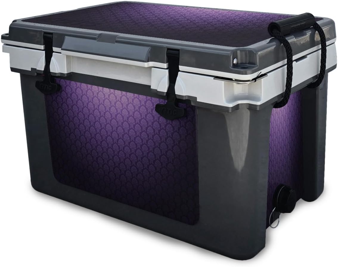 Cooler Skin Compatible with RTIC 32 QT Ultra-Light Cooler - Antique Purple - Premium 3M Vinyl Protective Wrap Decal Cover - Easy to Apply | Crafted in The USA by MightySkins