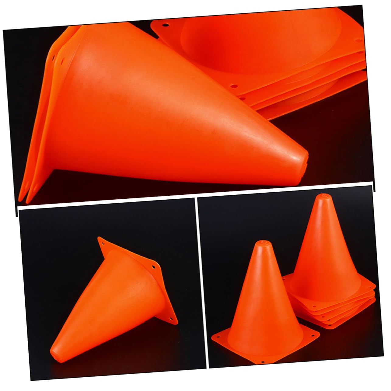 Luxshiny Conos de Entrenamiento Deportivo 18 Cm, 16 Piezas, Plástico Naranja, Mini Conos Marcadores para Fútbol y Patinaje al Aire Libre, Accesorios para Agilidad y Ejercicios en Cancha