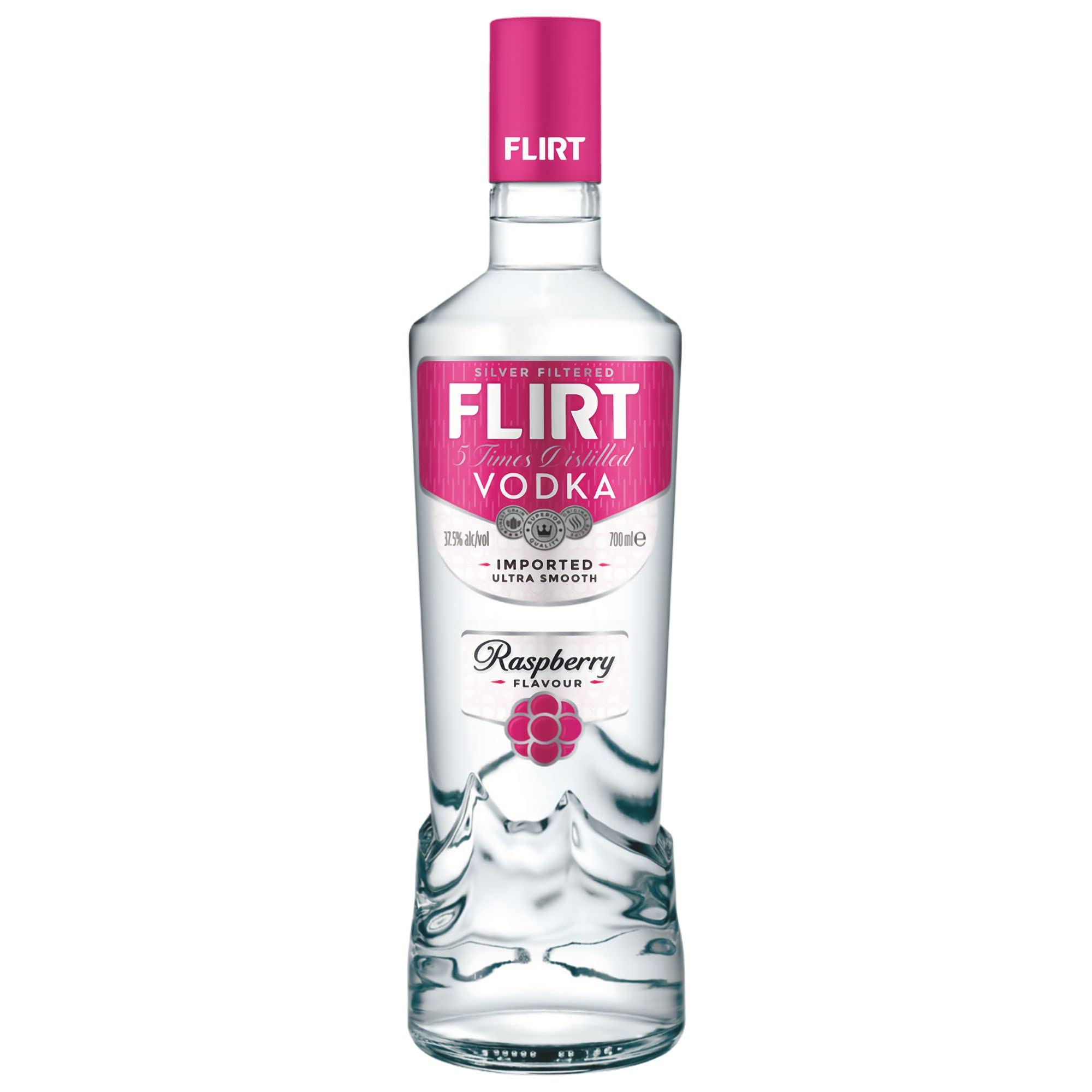 FLIRTRaspberry Flavoured Vodka 70cl, Ideal for Cocktails and Mixed Drinks, 37.5 Percent ABV