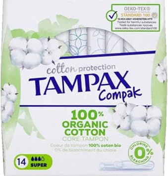 Tampax - Tampax Compak Cotton Protection Super Tampons with Applicator - 14 Pieces