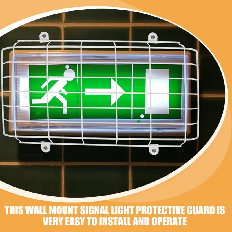 POPETPOP Exit Sign Wire Guard Protective Cover Metal Emergency Light Cage for Cinema Theater Shopping Mall Safety - Image 3