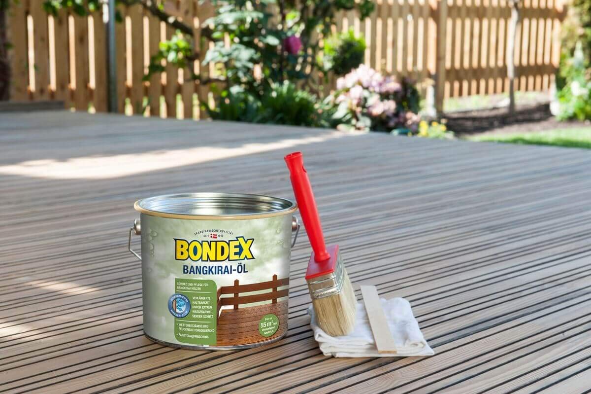 Bondex BigPack XXL 5x Bangkirai Öl Bangkirai 4,00l 329611 + 2 x Bondex Zollstock