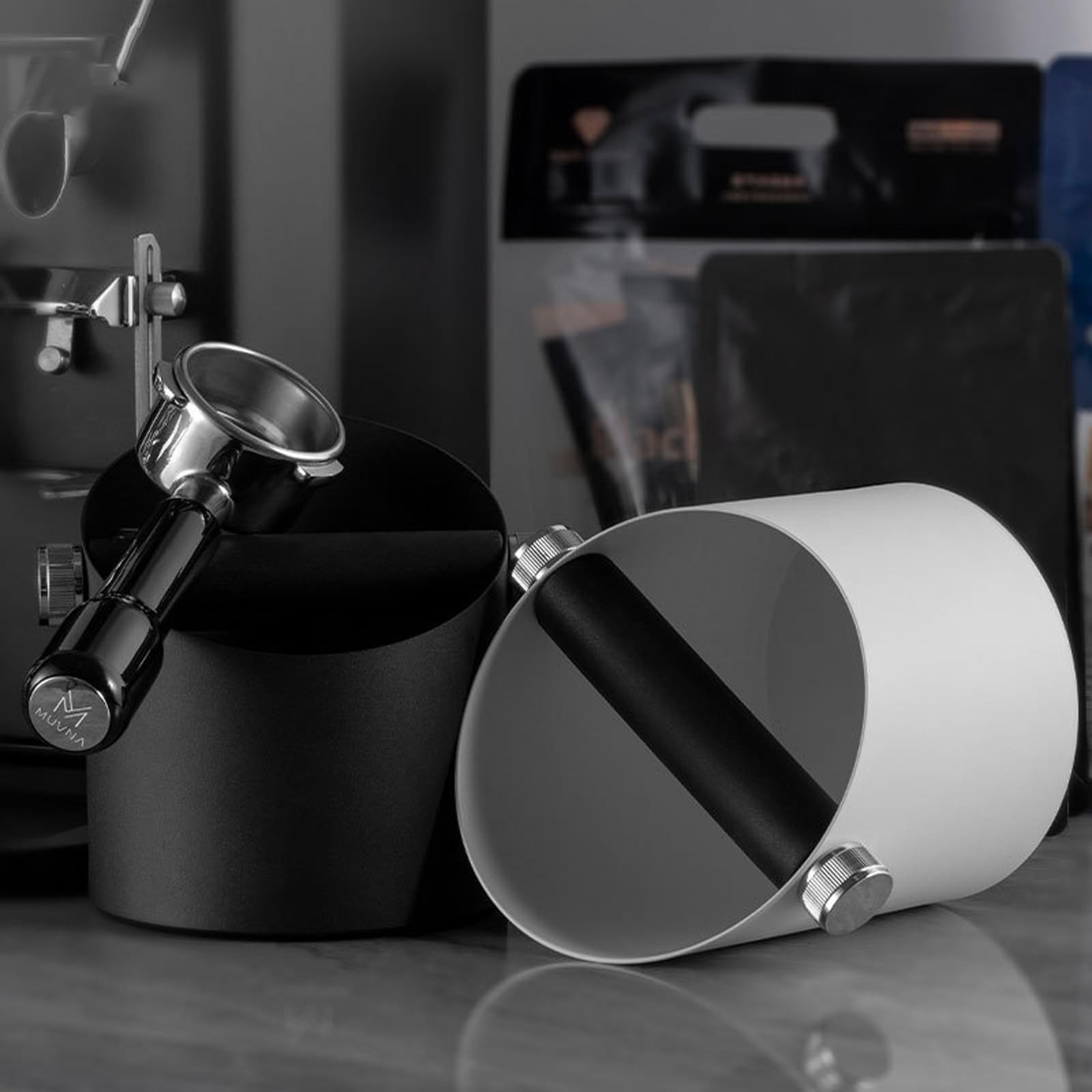 Generisch Professionelle Edelstahl Kaffeeklopfboxen, Rutschfester Kaffeesatz Eimer, Espresso Klopfboxen, Küchen Kaffeeabfallentsorgungsbehälter